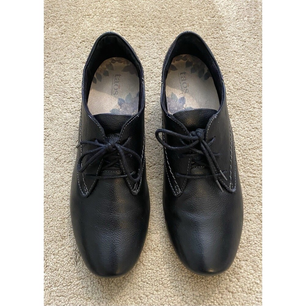 Taos Black Cobbler Shoes Dressy Casual Lace Up Oxford Minimalist Women’s 8.5